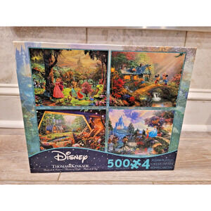 Ceaco DISNEY Thomas Kinkade 4 x 500 pc Jigsaw Puzzles SLEEPING BEAUTY Cinderella
